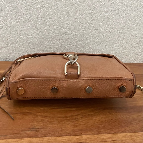REBECCA MINKOFF Mini Mac Tan Almond Leather Crossbody Bag - Picture 6 of 16